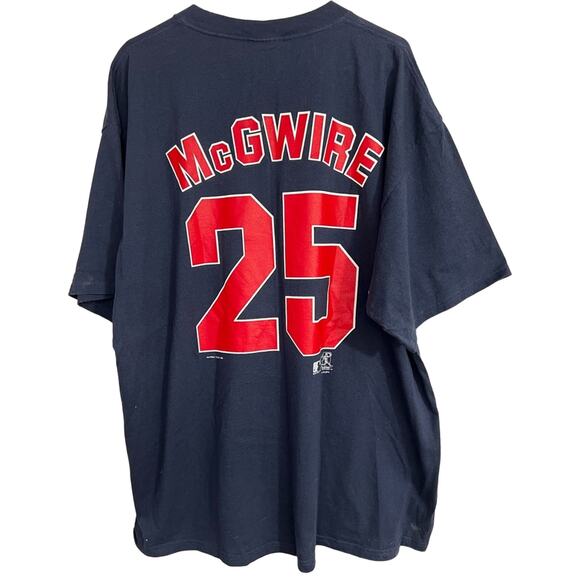 VTG 90s Mark McGwire Home Run T Shirt Sz XXL NUTMEG LEE MLB HR King Mac Retro - Picture 2 of 6
